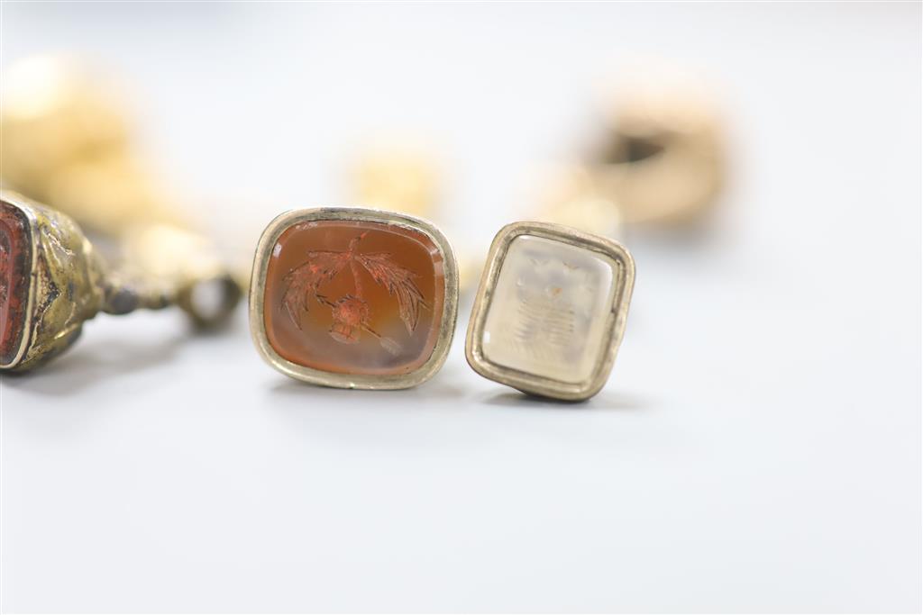 7 assorted fob seals.